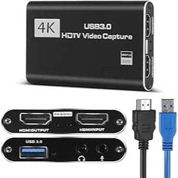 4K HDMI Game Capture Card with Microphone