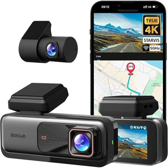 BOTSLAB 4K Dash Cam with Night Vision and GPS