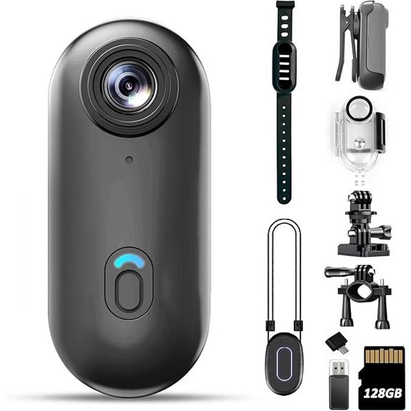 4K Body Camera with 128GB Waterproof Portable