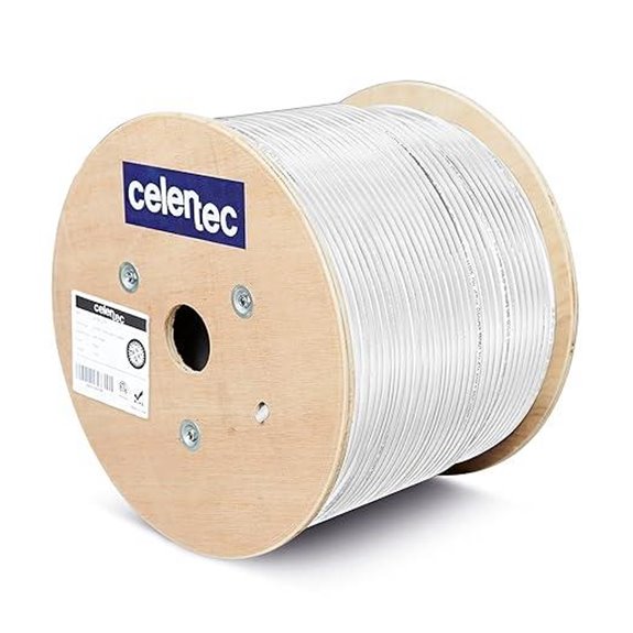 Celertec CAT6A Ethernet Cable 500ft Unshielded White