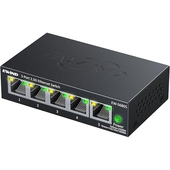 EWIND 2025 5-Port 2.5G Unmanaged Ethernet Switch