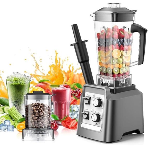 Blender for Smoothies with 68Oz. Pitcher & Grinder