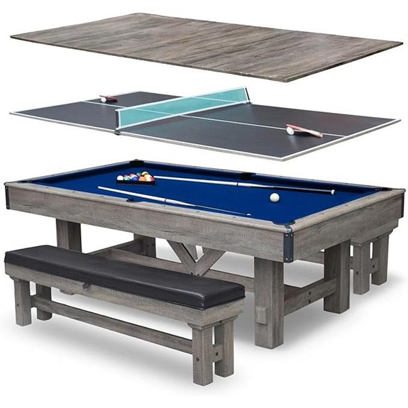 Hathaway Logan 7-ft Pool Table Set with Benches