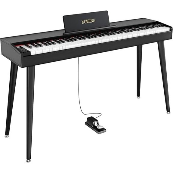 88-Key Digital Piano with Stand Pedal and Headphones