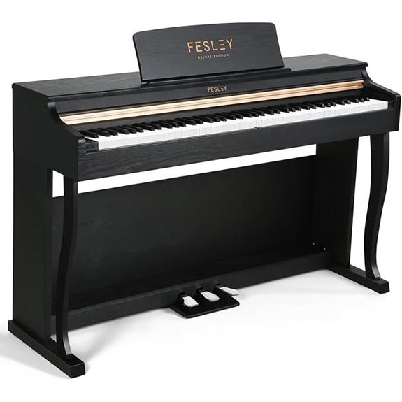 Fesley 88-Key Weighted Digital Piano with Bluetooth