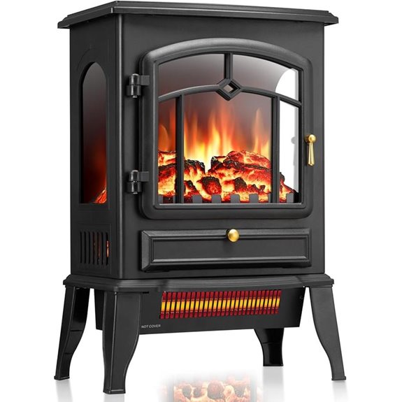 ZAFRO Electric Fireplace Stove with Adjustable Brightness