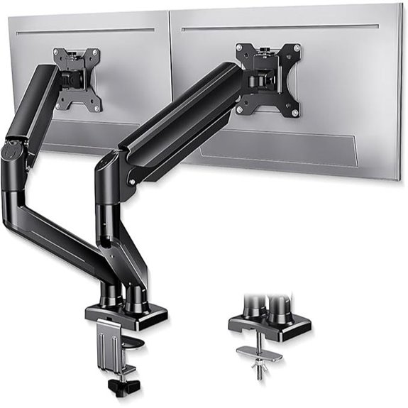 Dual Monitor Arm Desk Mount with Full Motion