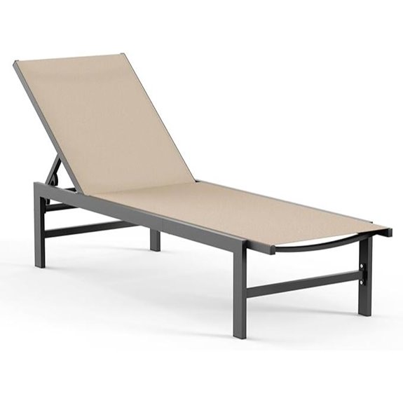 Outdoor Aluminum Lounge Chair with 5-Position Recline
