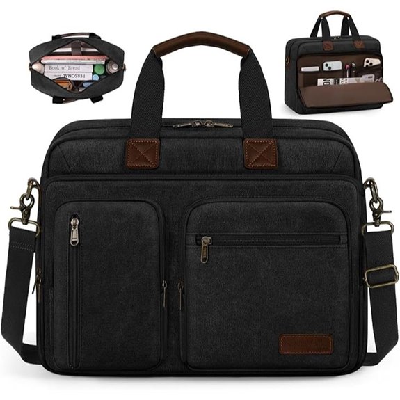 Men's Canvas Laptop Messenger Bag for Work and Travel