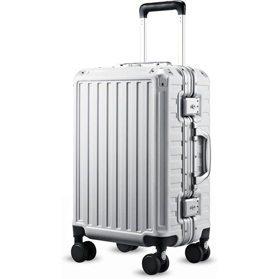 Carry On Spinner Luggage with Aluminum Frame