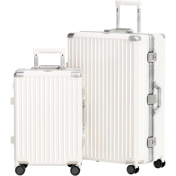 AnyZip 2-Piece Aluminum Hard Shell Luggage Set