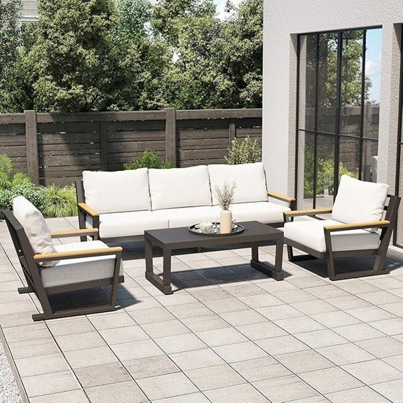 aluminum patio sofa set