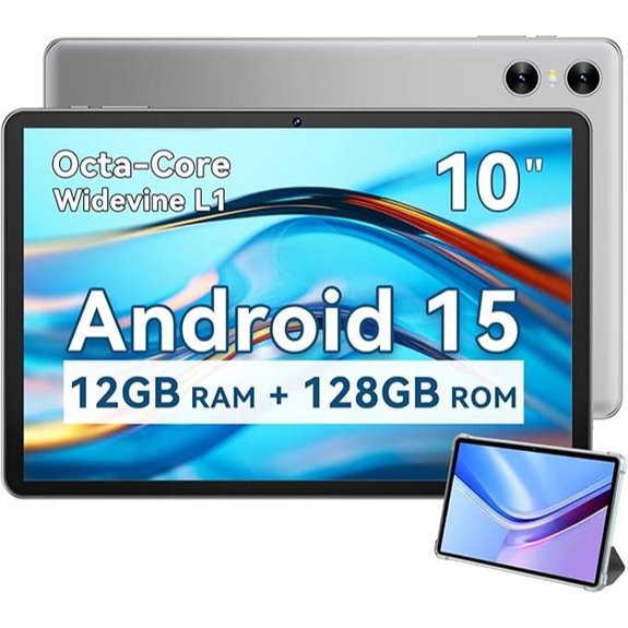 Android 15 10-Inch Tablet with 12GB RAM and 128GB
