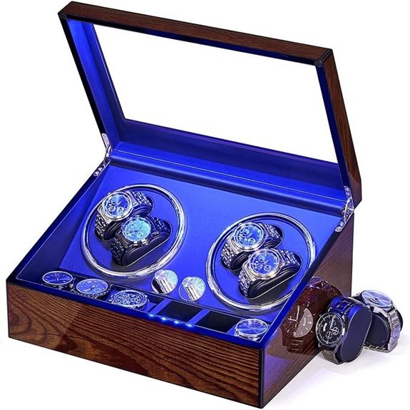 BEWISHOME Automatic Watch Winder with Storage Case