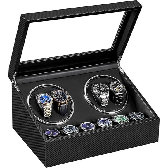 ANWBROAD Automatic Watch Winder with Storage and Motor