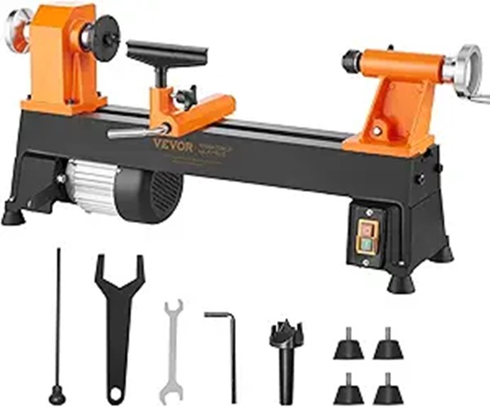 VEVOR Benchtop Wood Lathe with Variable Speeds