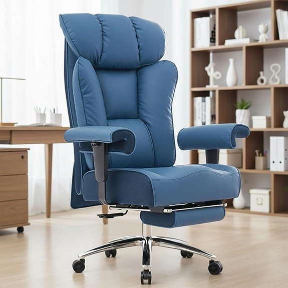 Efomao Big & Tall Ergonomic Office Chair with Foot Rest