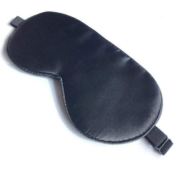 Silk Sleep Mask with Adjustable Strap (Black)