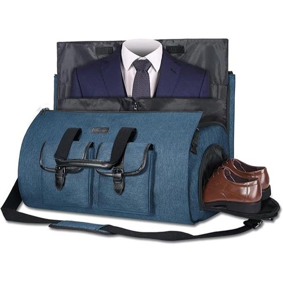 Unique Bella Garment Carry-On Bag with Shoes in Blue