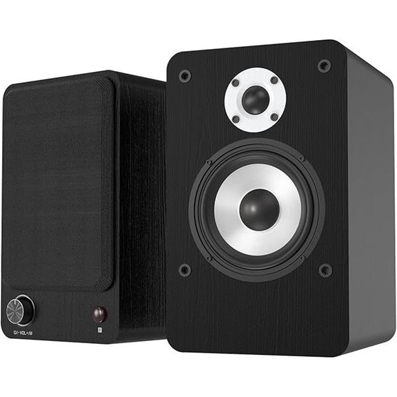 LONPOO Powered Bluetooth Bookshelf Speakers (100W RMS)
