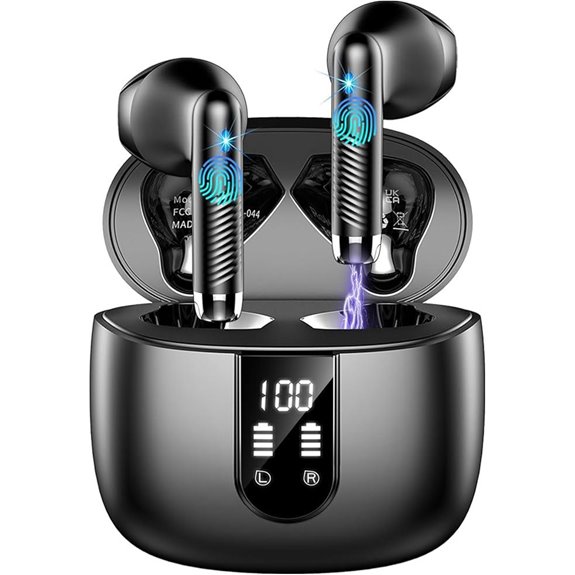 Wireless Bluetooth Earbuds with Noise Cancelling & LED Display