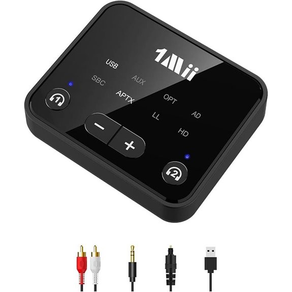 1Mii Bluetooth 5.3 Transmitter for TV and Headphones