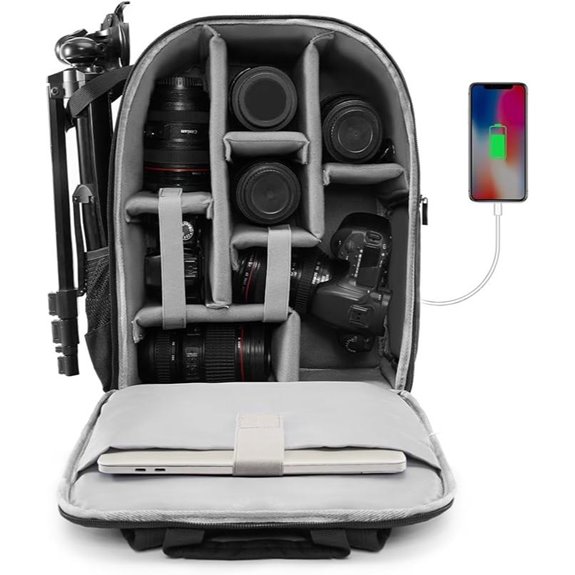 CADeN Camera Backpack with Laptop & Tripod Holder
