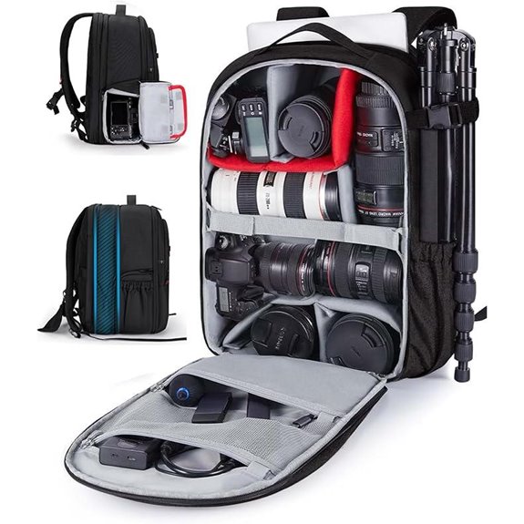 BAGSMART Camera Backpack with Laptop Rain Cover & Tripod