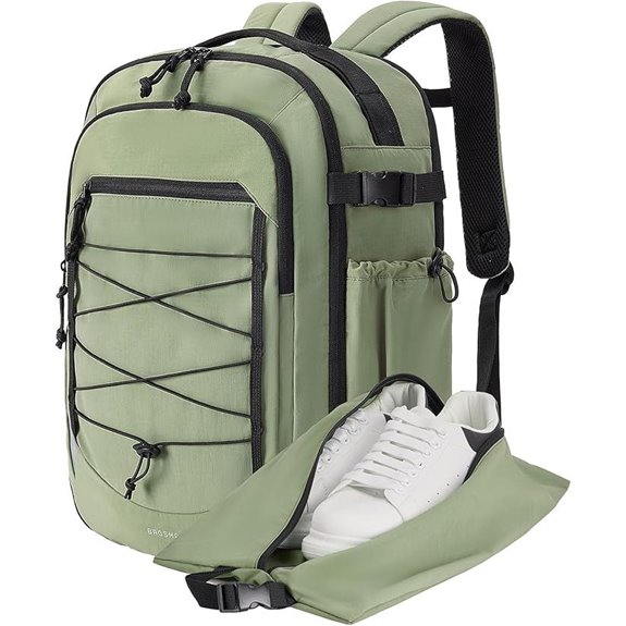 BAGSMART 17.3 Carry On Backpack with Shoe Bag