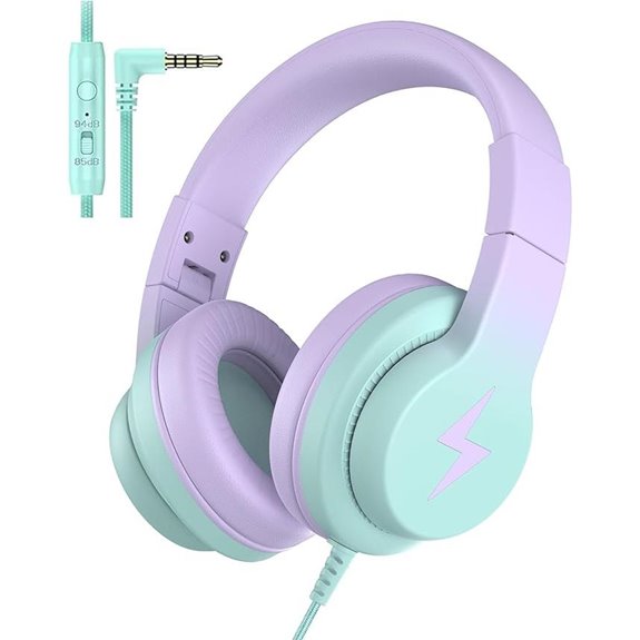 Kids Wired Headphones with Microphone Volume Limiter