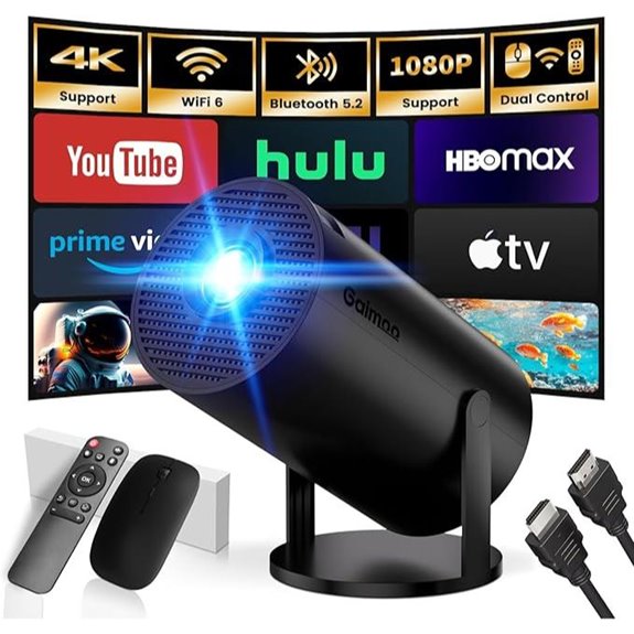 Mini WiFi & Bluetooth 4K Projector with Auto Keystone