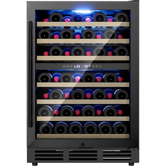 24-Inch Dual Zone Wine Refrigerator with Glass Door