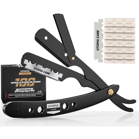 Utopia Care Straight Razor Kit with 100 Blades