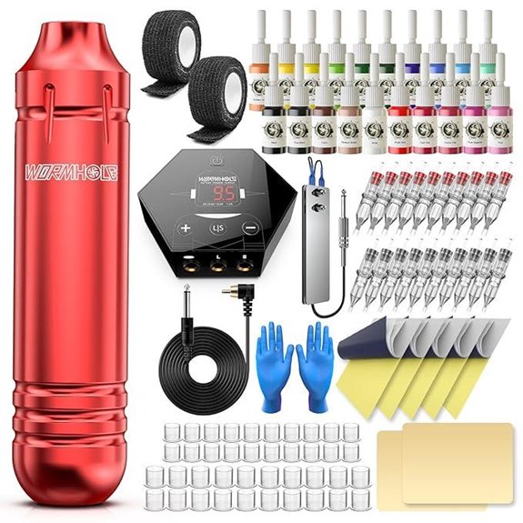 Wormhole Tattoo Kit with Inks and Power Supply