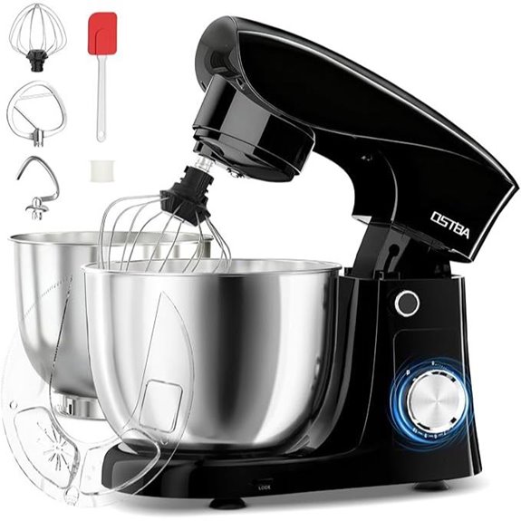 OSTBA 5QT+5.5QT Stand Mixer with Dual Bowls