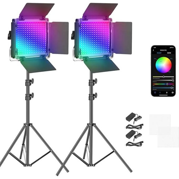NEEWER 2 Pack 660 PRO RGB LED Video Light Kit