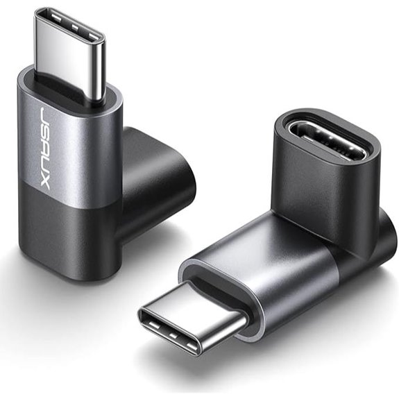 JSAUX 90° USB-C Adapter 2-Pack for High-Speed Data