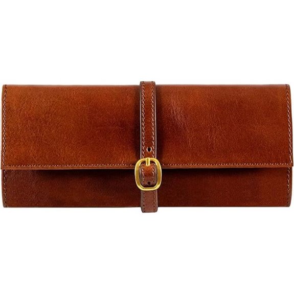 Time Resistance Leather Travel Jewelry Organizer