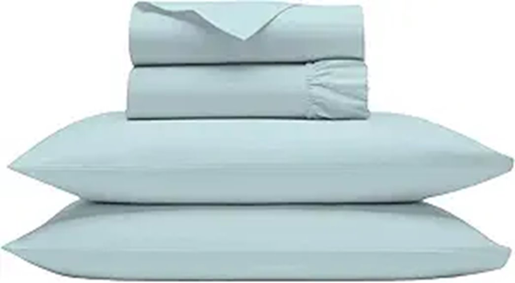 Egyptian Cotton Full Size Sheet Set 1000 TC Aqua Blue
