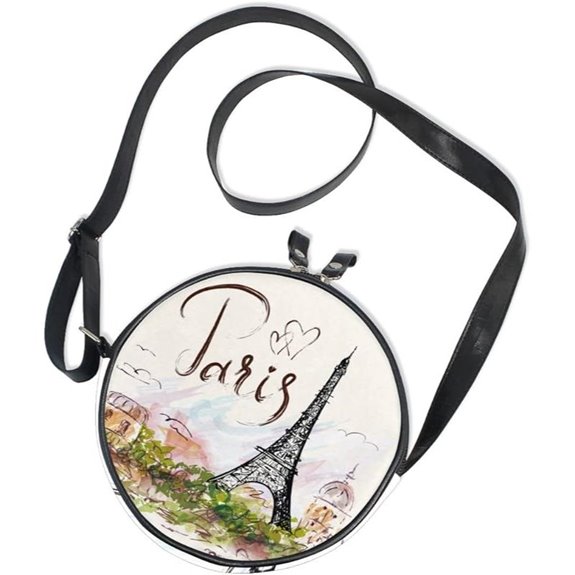 ALAZA Eiffel Tower Canvas Crossbody Bag
