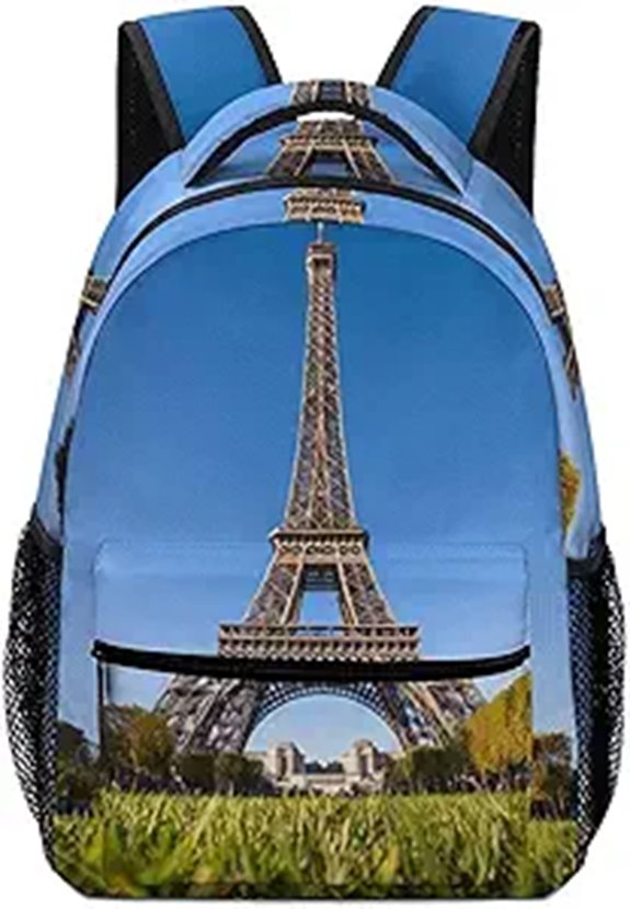 Eiffel Tower Travel Laptop Backpack for Women & Men