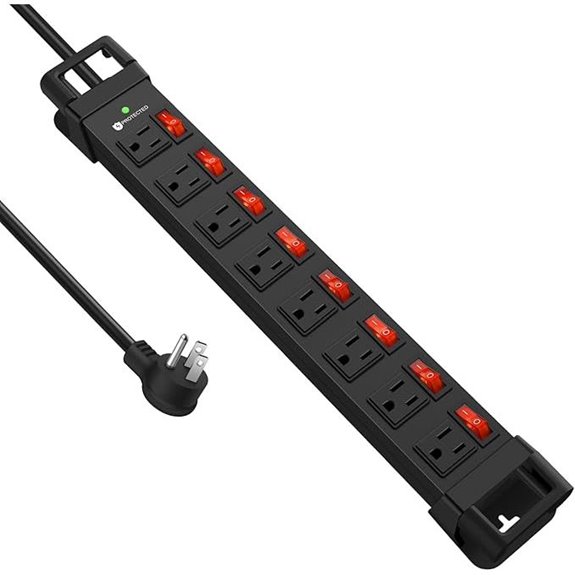 Heavy Duty Power Strip with 8 Outlets and Surge Protection