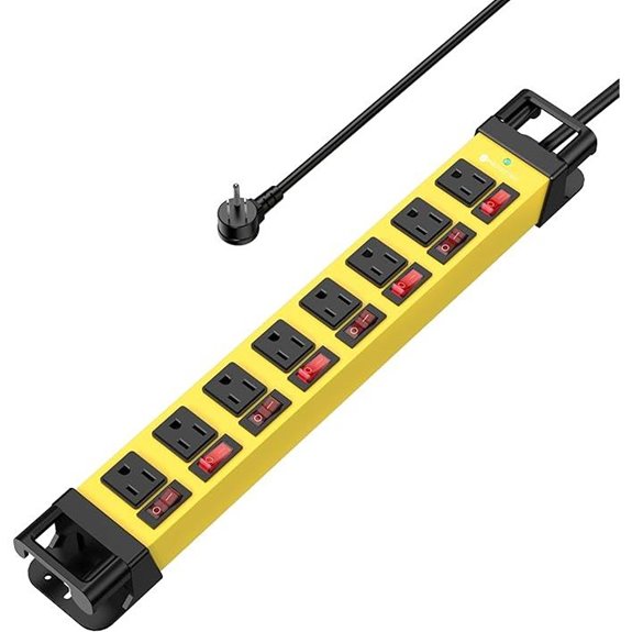 8-Outlet Power Strip with Surge Protection and Cord Management