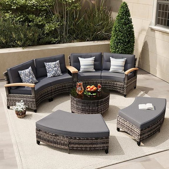 eight piece patio furniture