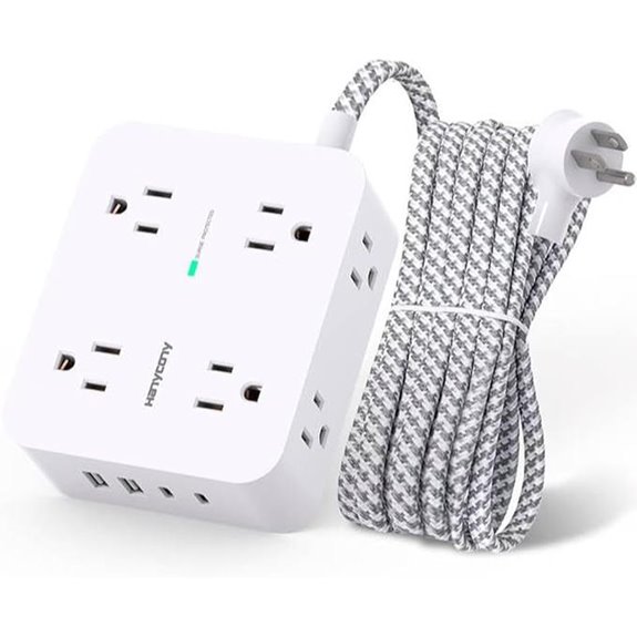 HANYCONY 8 Outlet Surge Protector Power Strip
