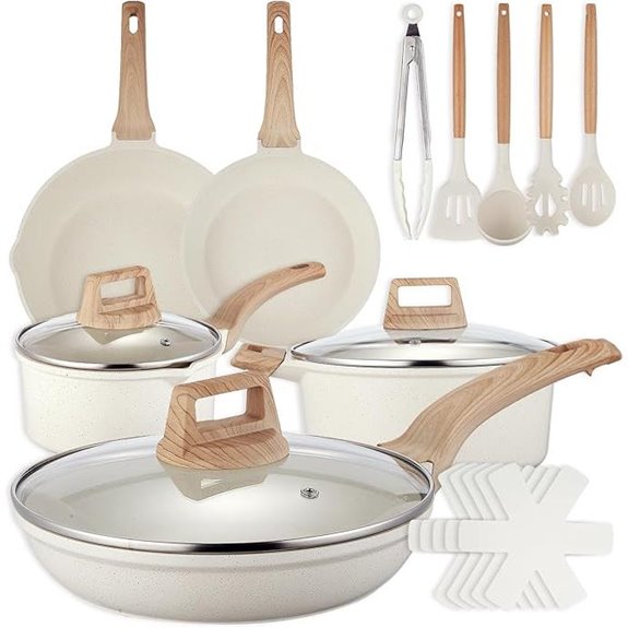 18-Piece Nonstick Ceramic Pots and Pans Set