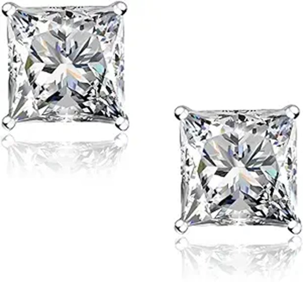 STUNNING FLAME Sterling Silver Cubic Zirconia Earrings