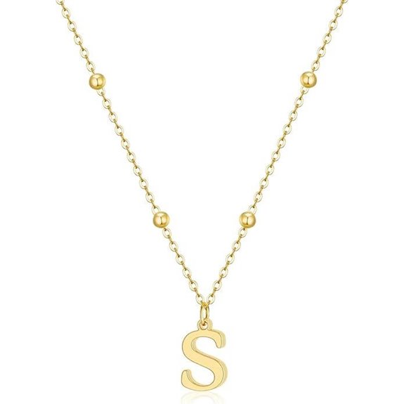 Initial Letter Necklace for Women Gold-Plated Jewelry