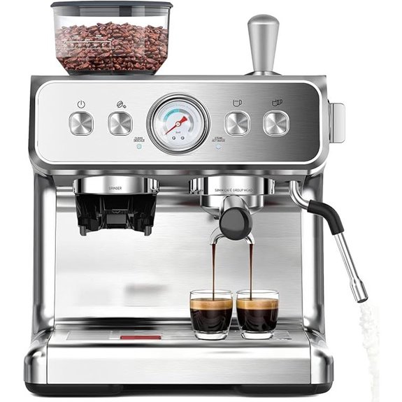 espresso machine with grinder