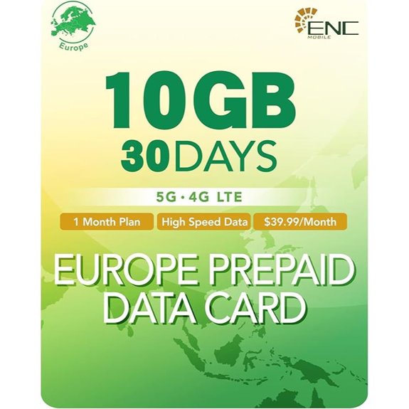 Europe 30-Day Data SIM Card | 10GB High-Speed LTE